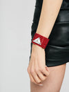CUFF LOGO CRYSTAL RUBY RED