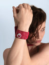 CUFF RING CRYSTAL RUBY RED