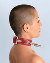 CHOCKER SPIKE CRYSTAL RUBY RED
