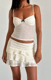 CAMIGO SKIRT HEART LACE IVORY