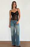 ALCESTA TOP FLOCK MESH ESR LEOPARD