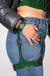 CUFF LOGO CRYSTAL EMERALD GREEN