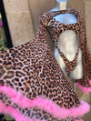 MANGAS LEOPARDO PLUMA ROSA