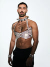 CHOCKER SHORT SPIKES CRYSTAL DIAMANT