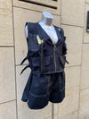 VEST HASSELHOFF NEGRO HILO BLANCO