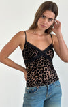 ALCESTA TOP FLOCK MESH ESR LEOPARD