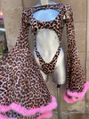MANGAS LEOPARDO PLUMA ROSA