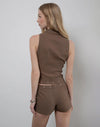 JANAE VEST TAILORING BROWN