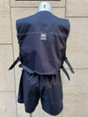 SHORT KYOTO NEGRO HILO BLANCO