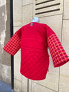 KIMONO ACOLCHADO ROJO TARTÁN ROJO