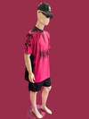 CAMISETA BADDIE FUCSIA NEGRO NIKINKY