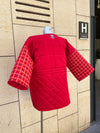 KIMONO ACOLCHADO ROJO TARTÁN ROJO