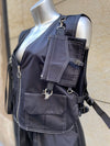 VEST HASSELHOFF NEGRO HILO BLANCO