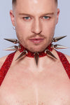 CHOCKER SPIKE CRYSTAL RUBY RED