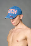 DENIM SLOGAN BLUE CAP