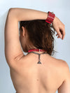 CHOCKER FINE CRYSTAL RUBY RED