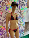 BIKINI CEREZAS NEGRAS VIVO ROJO LYCRA