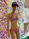 BIKINI CEREZAS LILA VIBO ROJO LYCRA