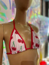 BIKINI CEREZAS BLANCO VIBO ROJO LYCRA