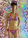 BIKINI CEREZAS LILA VIBO ROJO LYCRA