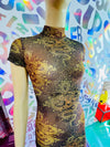 VESTIDO STREET FIGHTER DRAGON MARRÓN LARGO