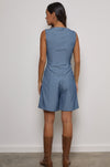GANITA VEST PINSTRIPE BLUE