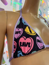 BIKINI CORAZONES NEGRO HAPPY PILLS VIBO LILA MYSTIC