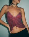 COJIRA TOP MESH TONAL PAISLEY BURGUNDY