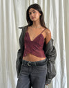 COJIRA TOP MESH TONAL PAISLEY BURGUNDY