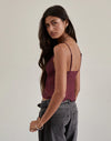 COJIRA TOP MESH TONAL PAISLEY BURGUNDY