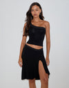 CORDIA ONE SHOULDER TOP BLACK