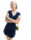 ISADRE DRESS NAVY NANTUCKET BLUE BIND
