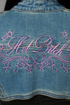 SPIKE DENIM BLUE BOLERO JACKET