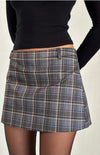 NASIA MINI SKIRT CHECK TAILORING GREY